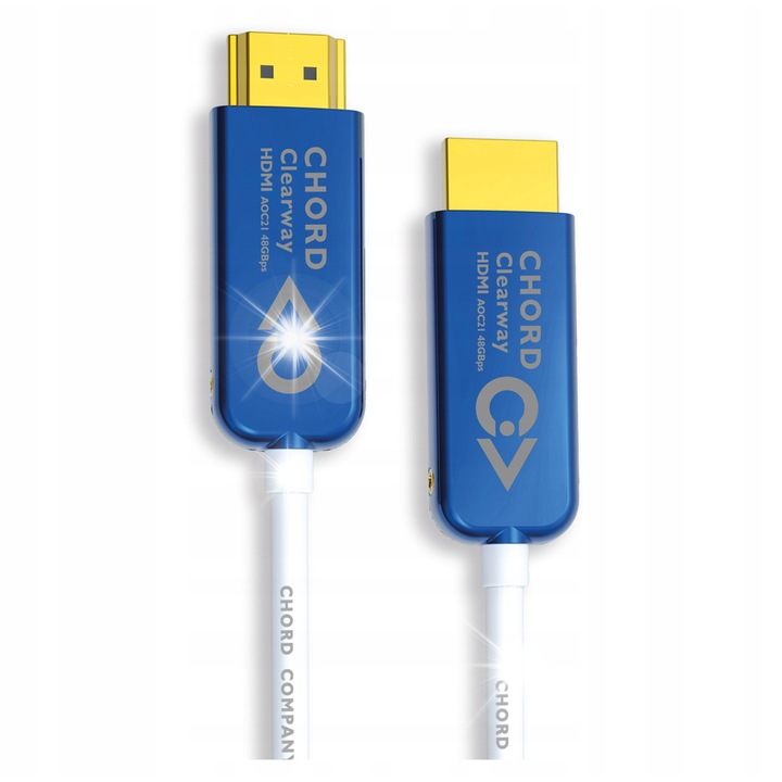 Активен оптичен HDMI 2.1 кабел Clearway, 8м, 48Gbps, 8K/60Hz, бял