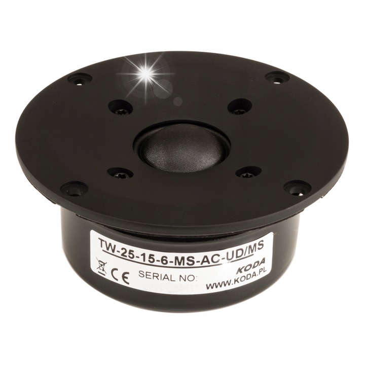 Difuzor inalt KODA TW-25-15-6-MS-AC-UD/MS, 30W, 6 Ohm, 14.000-20.000 Hz, 0.6 kg