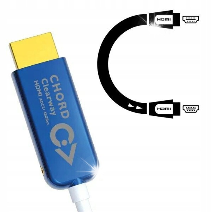 Активен оптичен HDMI 2.1 кабел Chord Clearway, 8K/60Hz, 48Gbps, 3м