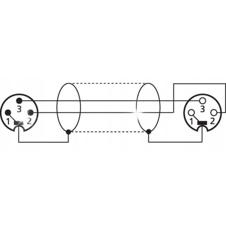 Cablu XLR Monacor MEC-20/SW, 6m, simetric, cupru OFC