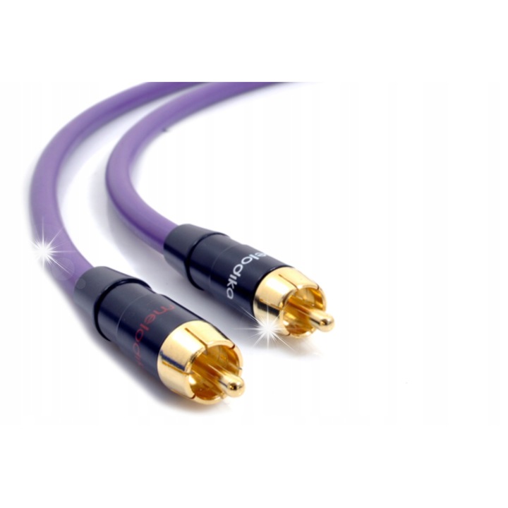 Audio kábelek 2xRCA - 2xRCA Melodika Purple Rain, 25m, lila, OFC 99,99%