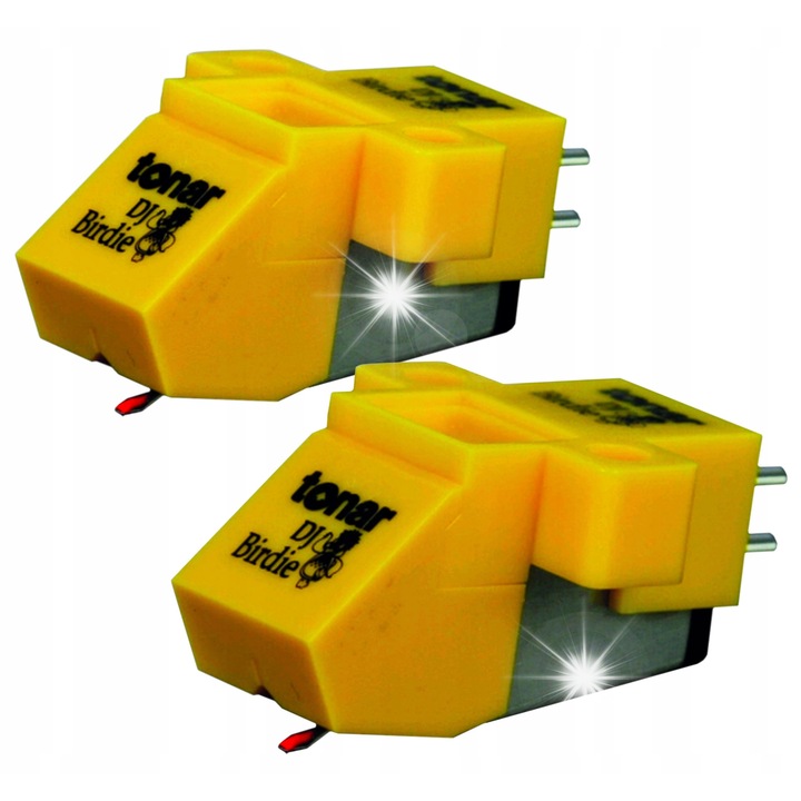 Set 2 wkladki gramofonowe MM Tonar DJ Birdie, sferic, galben