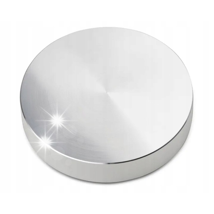 Stabilizator pentru placi vinil Pro-Ject Record Puck E Silver, 190g, 78mm x 16mm