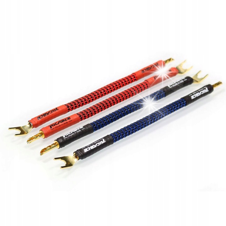 Punti de conectare terminale difuzoare Ricable Invictus Bridge RPB, 4x18cm, cu conectori banana, cupru 7N