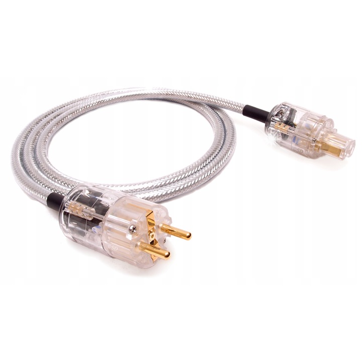 Cablul de alimentare Tomanek TPC Gold, 3 fire, 2,5 mm2, Schuko-IEC, 1,5m, ecranat