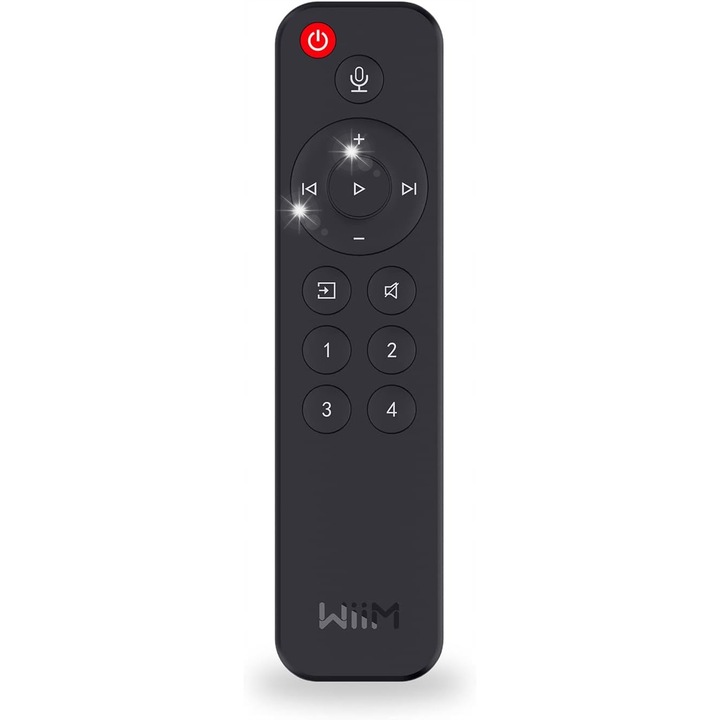 Telecomanda WiiM Voice Remote, control vocal, 4 preseturi, neagra