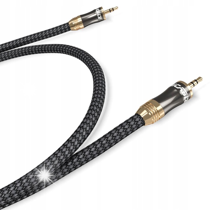 Аудио кабел Ricable Magnus Jack 3.5mm - Jack 3.5mm, 0.5м, позлатен, гъвкав