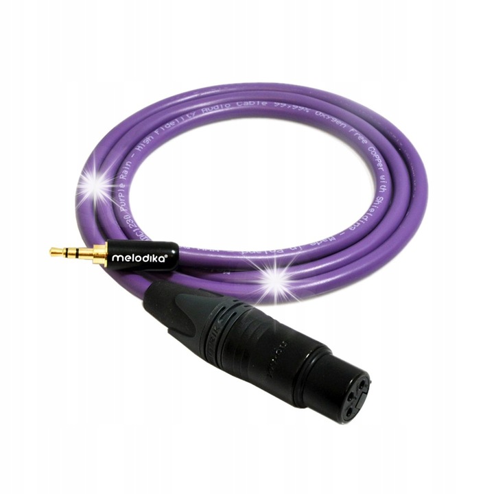 Melodika MDMJX audiokábel készlet, jack 3,5mm - XLR 3pin, 6mm, 4m