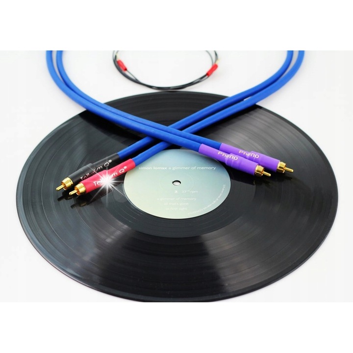 Cabluri gramofon RCA, Tellurium Q Blue II, 2x150cm, analogice, noi
