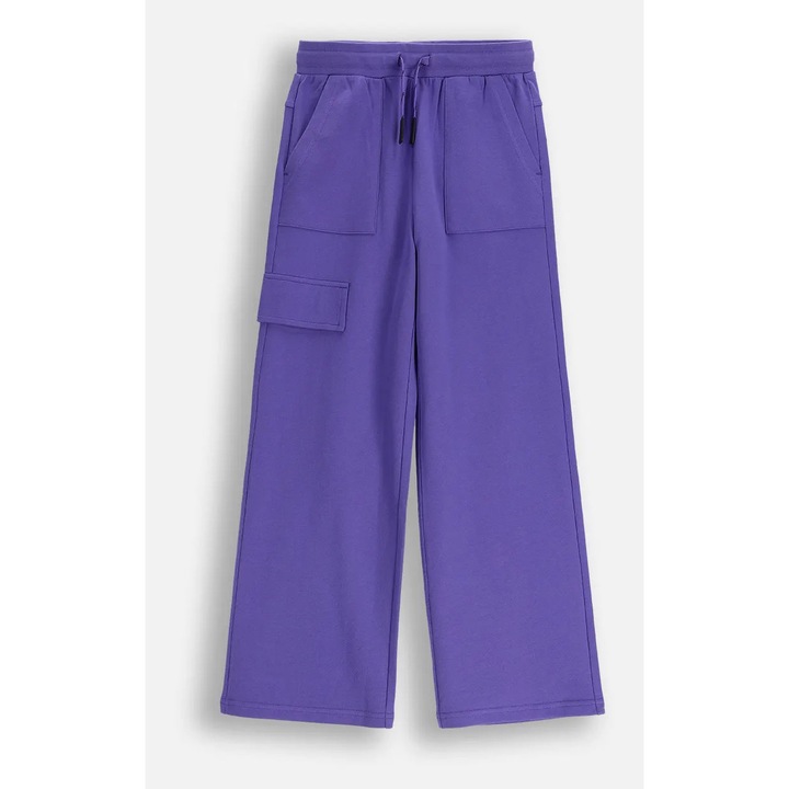 Gyermek nadrág, Coccodrillo, tréningruha, lila, pamut, lányoknak, 164 CM