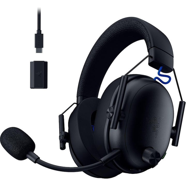 Casti Gaming Wireless Razer BlackShark V3, Over-Ear, conectivitate Bluetooth, Negru