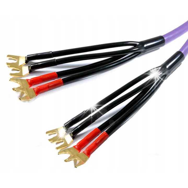 Cabluri difuzor bi-amping Melodika MDBA41515s, 2x1,5mm2 + 2x4mm2, 1.5m, violet, set 2 bucati