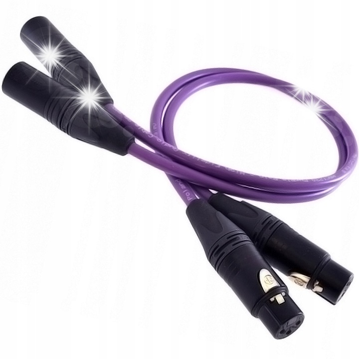 Аудио свързващи кабели Melodika MD2X40 Purple Rain 2 x XLR - 2 x XLR, 4м, лилав