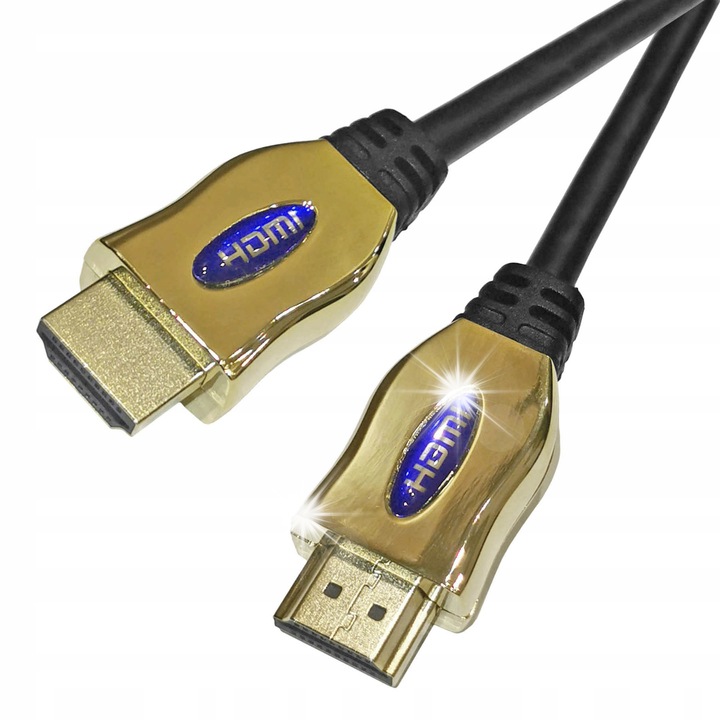 Кабел HDMI 2.1 WireWay 2м, 4K/120Hz, 8K/60Hz, металик, позлатен