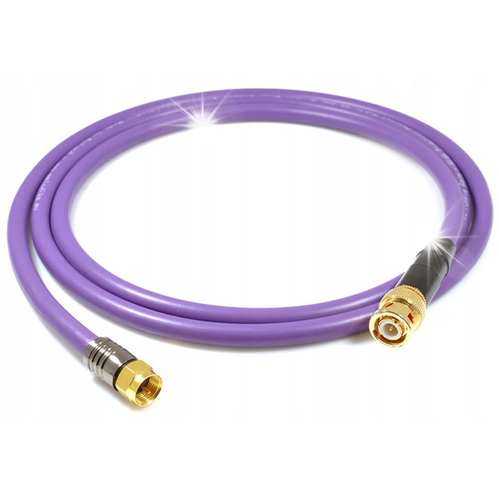 Kábel, Melodika jel, lila, MDFBN30, BNC - F, 3m, Ibolya, OFC 99.99%