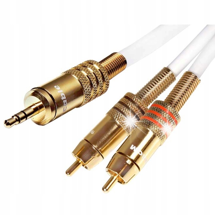 Monkey Cable Clarity J2P 3,5 mm-es sztereó jack 2xRCA kábel, 1,5m, OFC réz, aranyozott