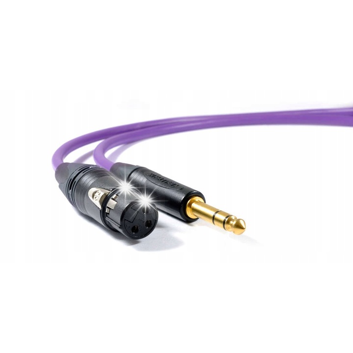 Cablul audio Melodika MDJXS, 6,3mm jack stereo - XLR 3pin, 4m, 0,35mm2, metalic