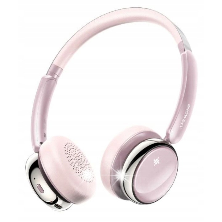 Casti Bluetooth FiiO Anytime, roz, ANC, 58 ore autonomie, 40mm