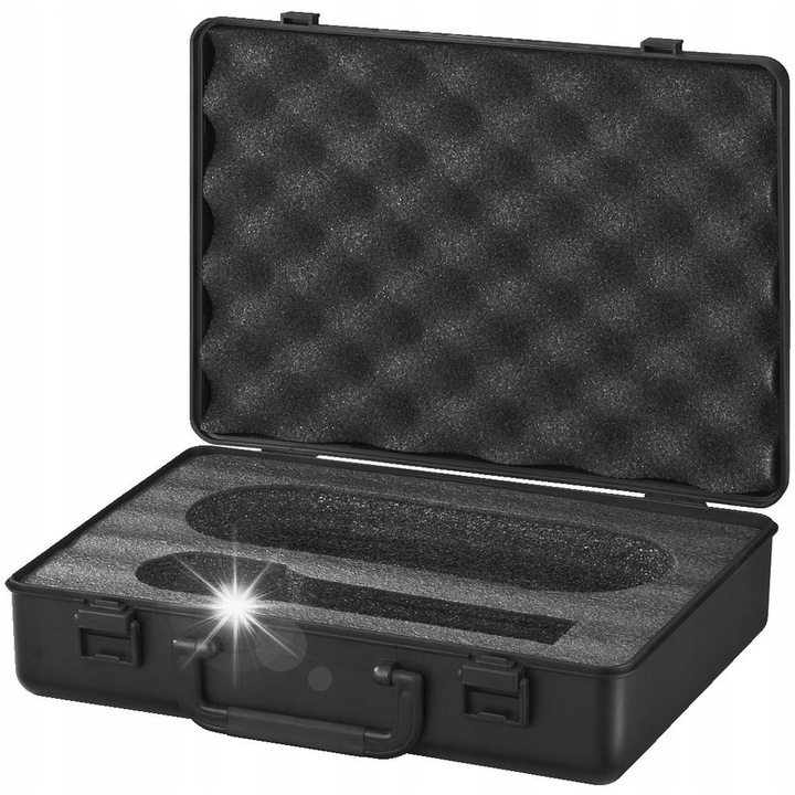 Mikrofon tok, Monacor, MC-1/SW, fekete, 290x80x225mm