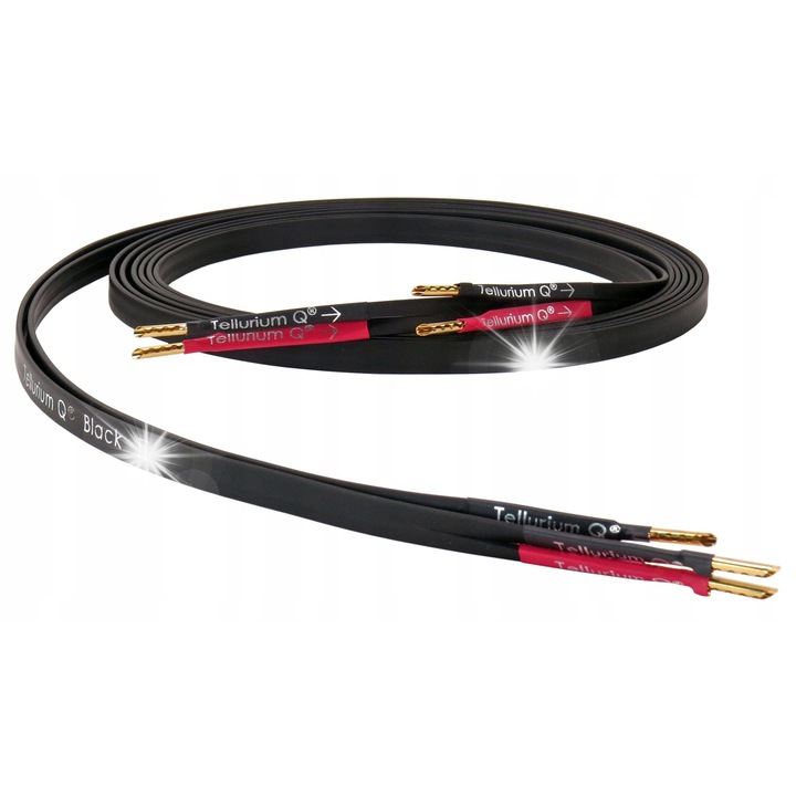 Cabluri difuzoare Tellurium Q Black II, 2x1m, culoare neagra, set 2 bucati