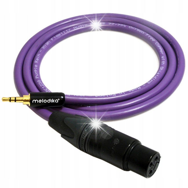 Аудио кабел Melodika MDMJX100 мини жак 3.5мм - XLR 3pin, 10м, с OFC медна жила, UV защита, PVC