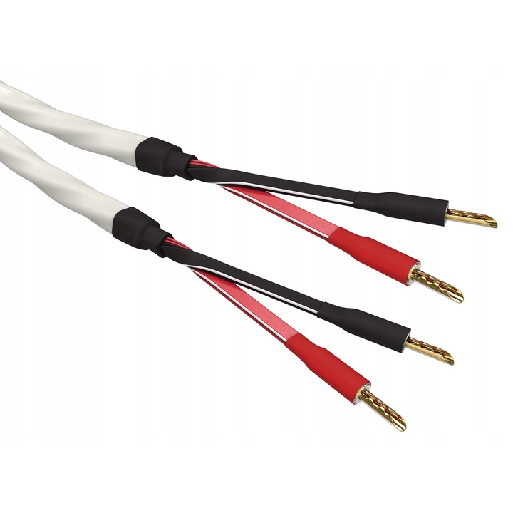 Cabluri de difuzor WireWorld Solstice 10, 2x2m, 2 bucati, cu conectori banana aurita, alb