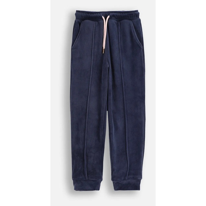 Gyermek nadrág, Coccodrillo, tengerészkék velúr, laza szabás, zsebek, lányoknak