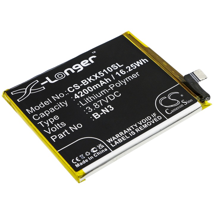Baterie mobilă Cameron Sino CS-BKX510SL Li-Polymer 4200mAh, 76.7x62.45x4.6mm, Negru