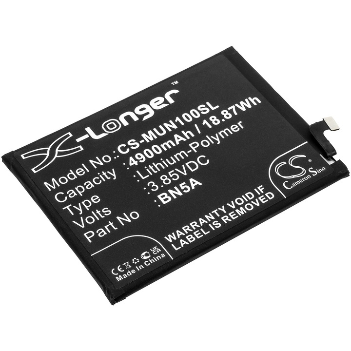 Baterie mobilă Li-Polymer Cameron Sino CS-MUN100SL 4900mAh, Negru, 88.20x63.94x4.74mm