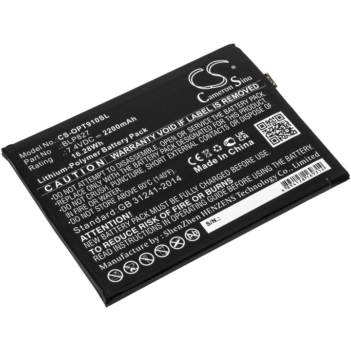 Baterie telefon mobil Cameron Sino, Li-Polymer, 2200mAh, Negru, 83.20x61.50x5.50mm