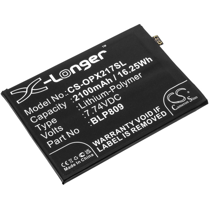 Baterie mobilă Cameron Sino CS-OPX217SL Li-Polymer 2100mAh, Neagră, 87.20x62.14x5.00mm