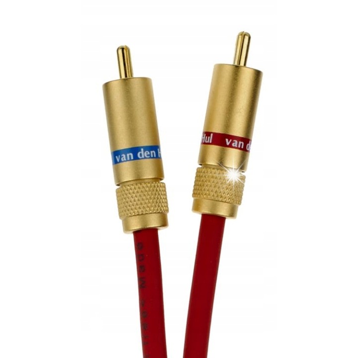 Аудио кабел 2xRCA Van den Hul The Bay C5 Hybrid, 1м, гъвкав, високо качество, червен