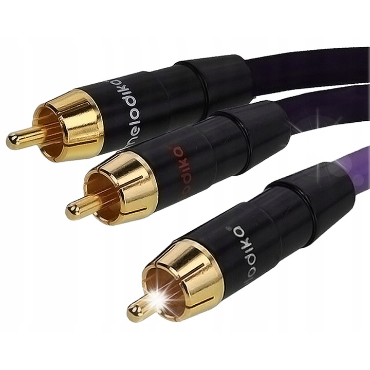 Кабели за субуфер Melodika MDSWY200 Purple Rain 1 RCA - 2 RCA, 20м, виолетов, 6мм