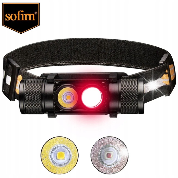 Wurkkos H25LR Челник, LH351D 90 CRI + SST20 червен LED, 86x25mm, 18650 3000mAh батерия, USB-C зареждане, пълен комплект