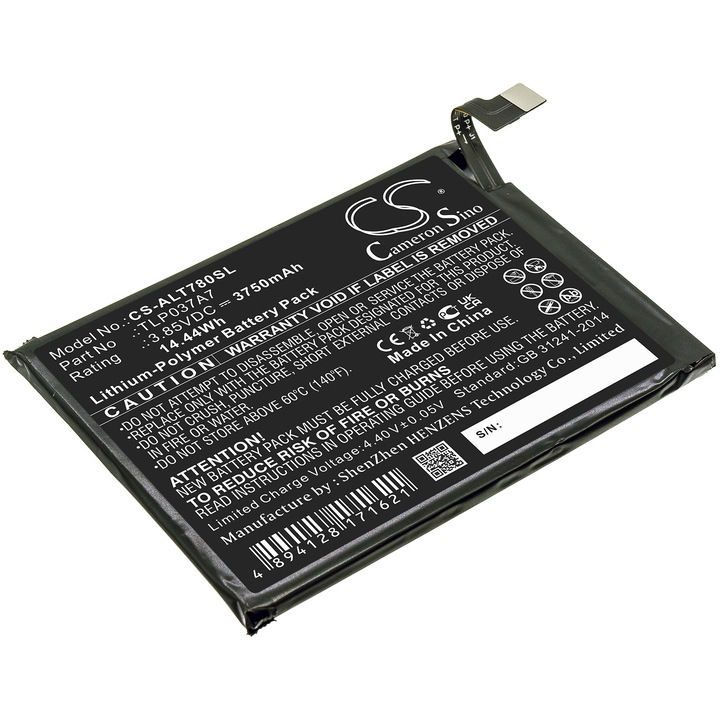 Cameron Sino CS-ALT780SL Li-Polymer mobil akkumulátor 3750mAh, Fekete, 83.70x62.45x4.00mm