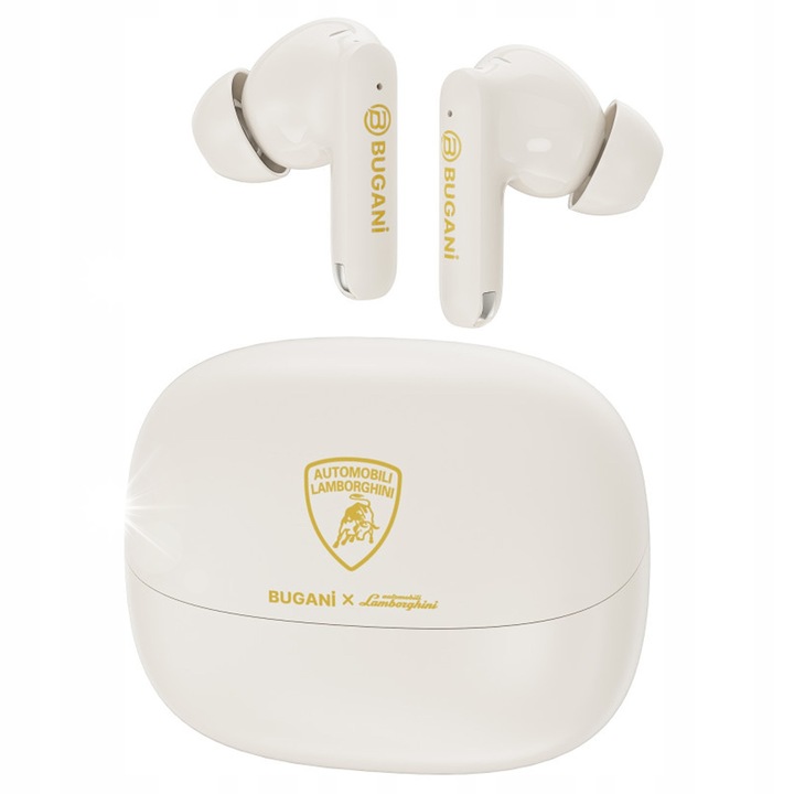 BUGANI FREEBUDS B20 Vezeték nélküli fülhallgató, Bluetooth 6.0, fehér