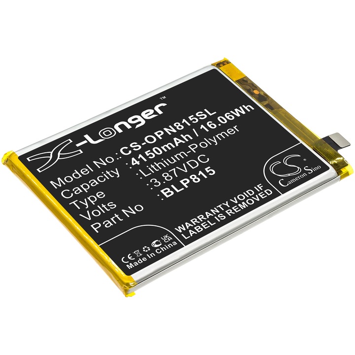 Baterie mobilă Li-Polymer Cameron Sino 4150mAh, 82.42x62.70x4.60mm, negru