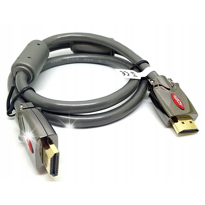 VITALCO HDMI 1.4 High Speed кабел, 5м, 4K предаване, позлатен