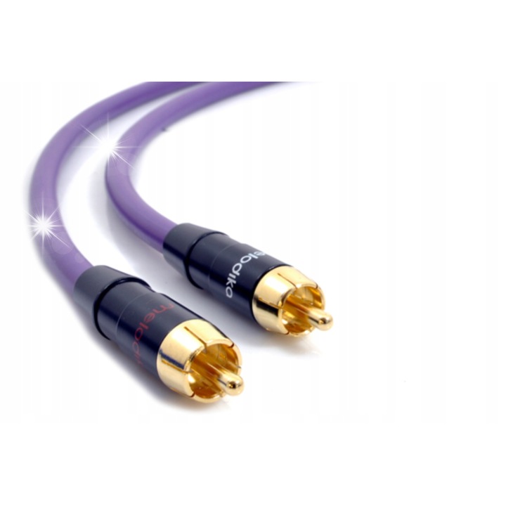 Audio kábel 2xRCA - 2xRCA Melodika Purple Rain, 15m