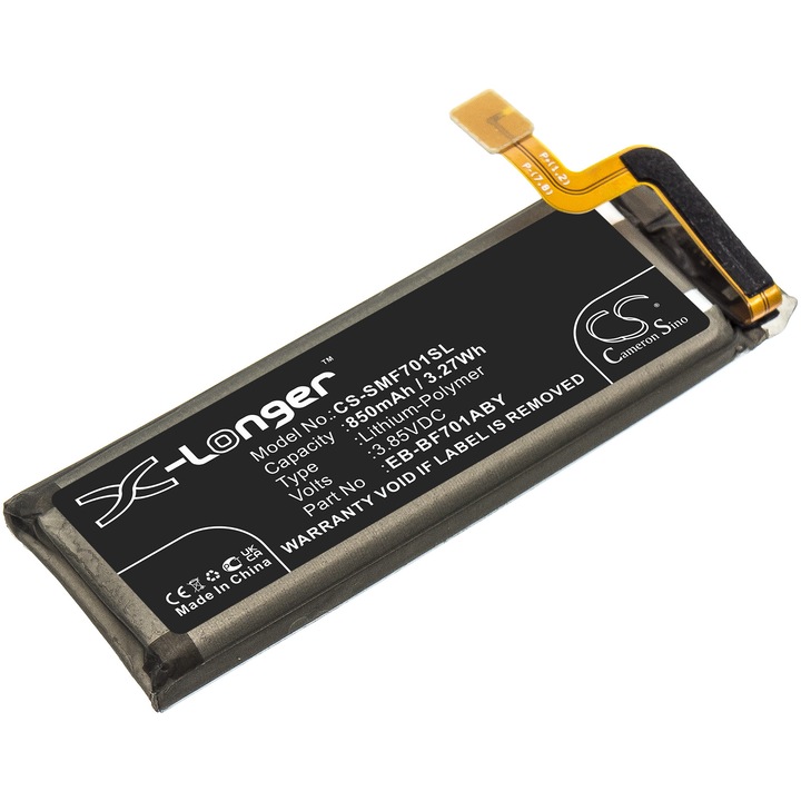 Cameron Sino mobiltelefon akkumulátor, CS-SMF701SL, Li-Polymer, 850mAh, Fekete, 60.40x21.00x5.00mm