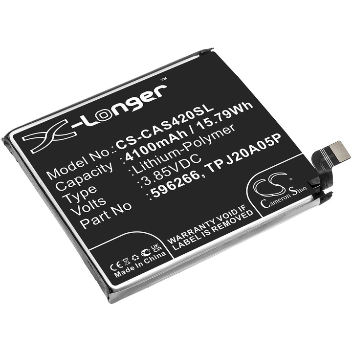Cameron Sino mobil akkumulátor, Li-Polymer, 4100mAh, Fekete, 68.50x61.80x6.00mm