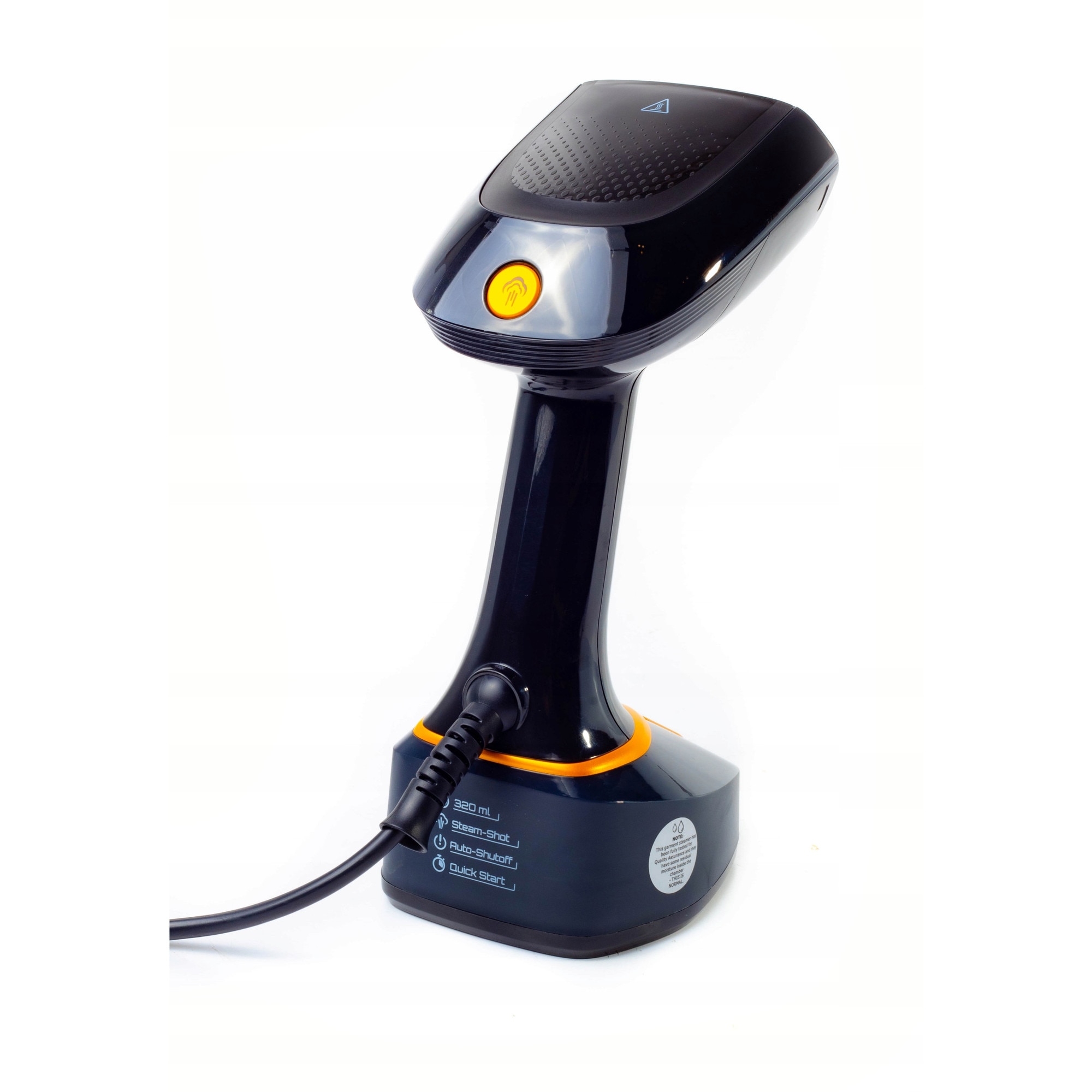 Parownica Riwall RX-01, 7 in 1, 1700W, abur continuu, rezervor 320ml, neagra cu portocaliu