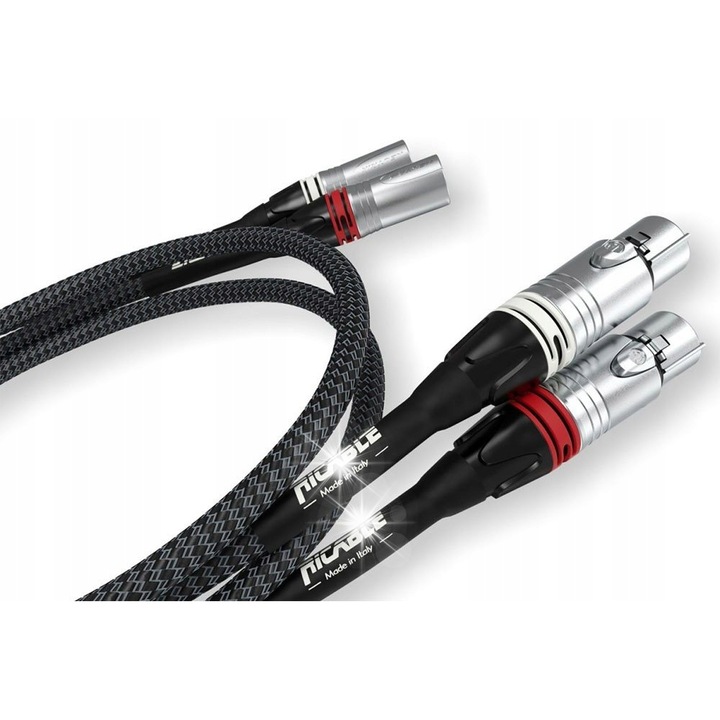 Cabluri XLR Ricable Magnus, set 2 bucati, 1m, 7N cu conectori Neutrik, echilibrare audio