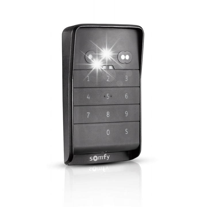 Tastatura codificata wireless Somfy 2 RTS, 2 canale, 4-6 cifre, 12x7x3cm, IP55