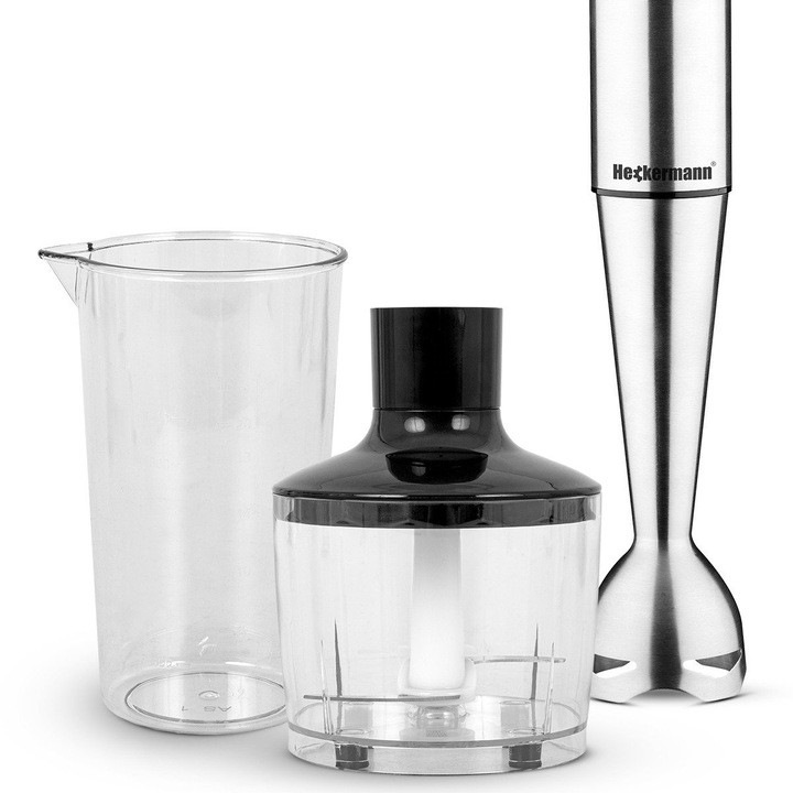 Blender manual, Heckermann, 1200W, set 6 in 1, negru, 800ml