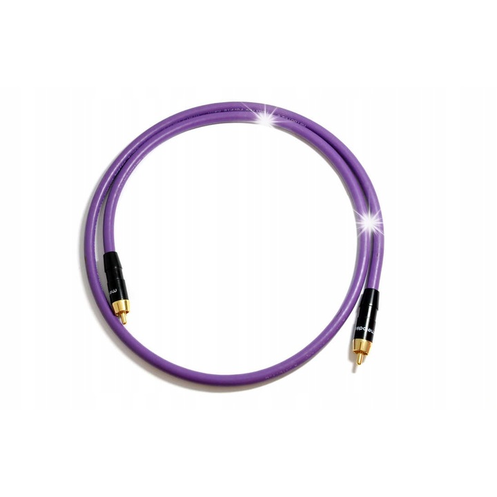 Melodika Purple Rain MDCX90 koaxiális audio kábel, 1 RCA - 1 RCA, 9m, lila, OFC 99,99%