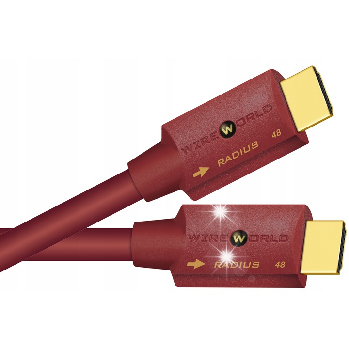 Wireworld Radius 48 HDMI 2.1 kábelek, 0.6m, 8K, aranyozott