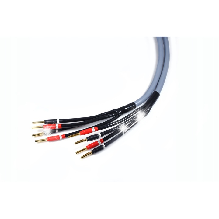 Cabluri audio bi-amping Melodika MDBA415, 2x3.5m, cu conectori banan, cupru OFC 99,99%