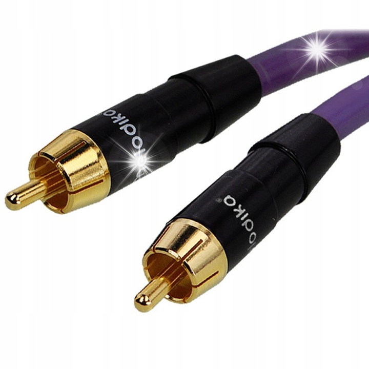 Коаксиални аудио кабели Melodika Purple Rain 1 RCA - 1 RCA, 12м, 99,99% OFC мед, двойно екраниран
