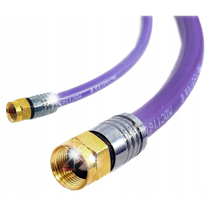 Антенен кабел Melodika MDF20 Purple Rain, 2м, 7.5мм, виолетов, OFC 99.99%